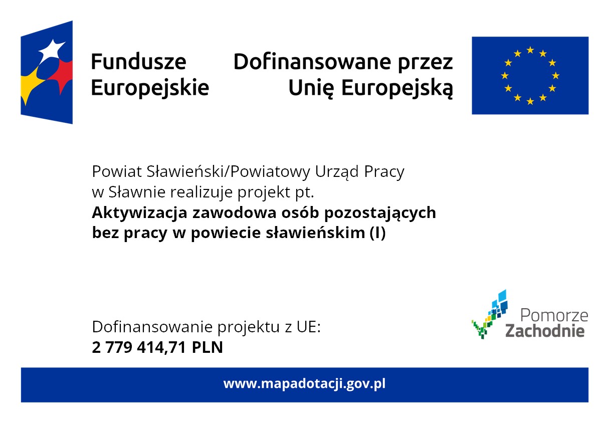 Plakat A3 Fundusze Eurpoejskie